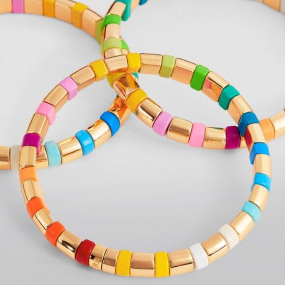 NWOT Roxanne Assoulin Set of 3 Not Just Another Rainbow Brite Bracelets - Picture 3 of 6